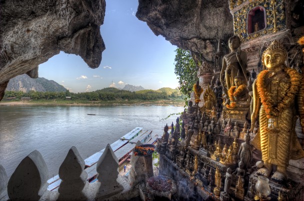 Pak Ou Caves are famous for thousands of Buddha statues